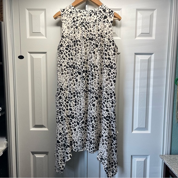 Lane Bryant Sleeveless Leopard Print Dress Asymmetrical Hem No Belt Size 18/20 - Picture 7 of 13